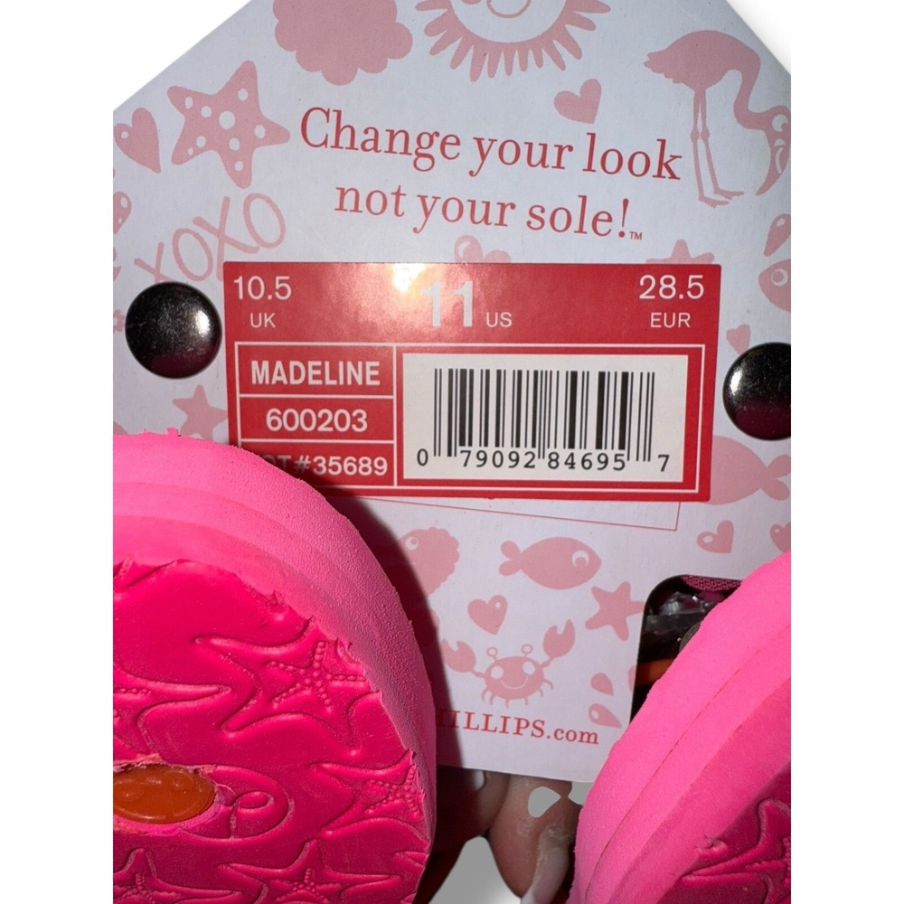 Lindsay Phillips Kids Interchangeable Snaps Madeline Flip Flops Size 11 kids - Picture 9 of 15
